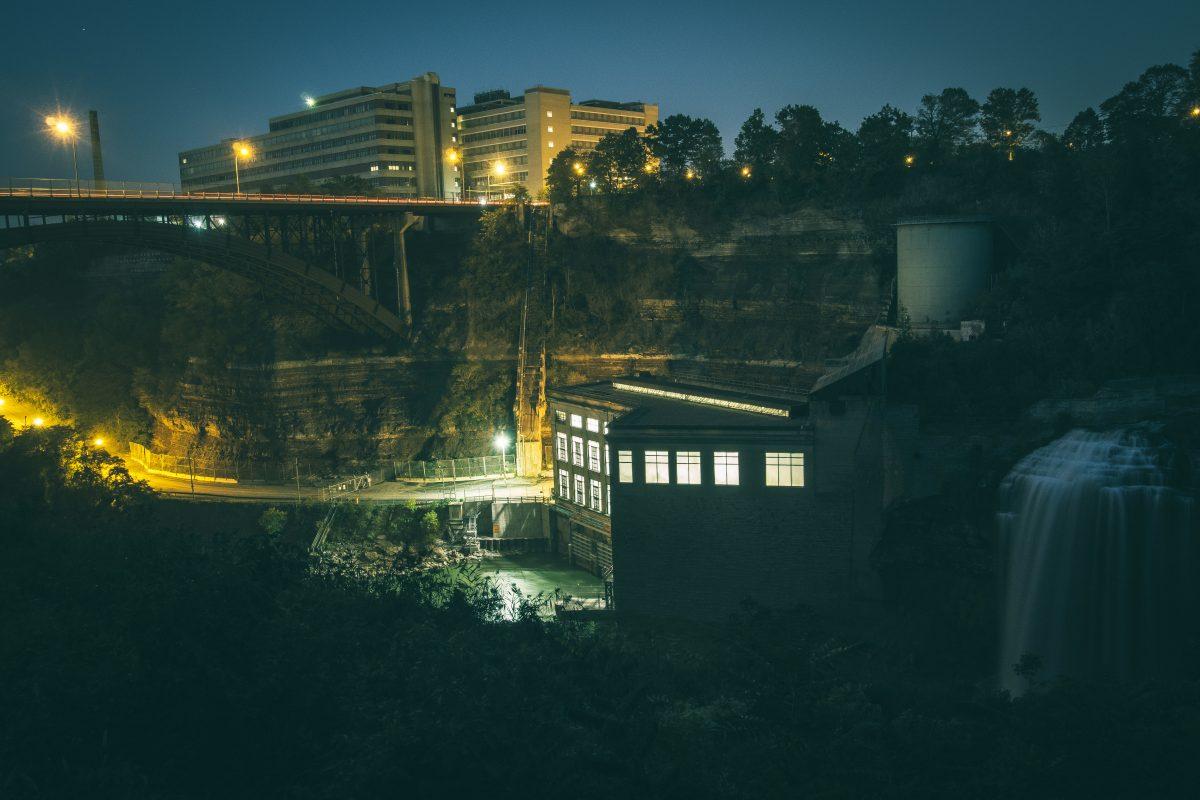 A view of the Driving Park Bridge facing north in Rochester, N.Y. on Sept. 16, 2015. Photograph by Cindy Roblero. 