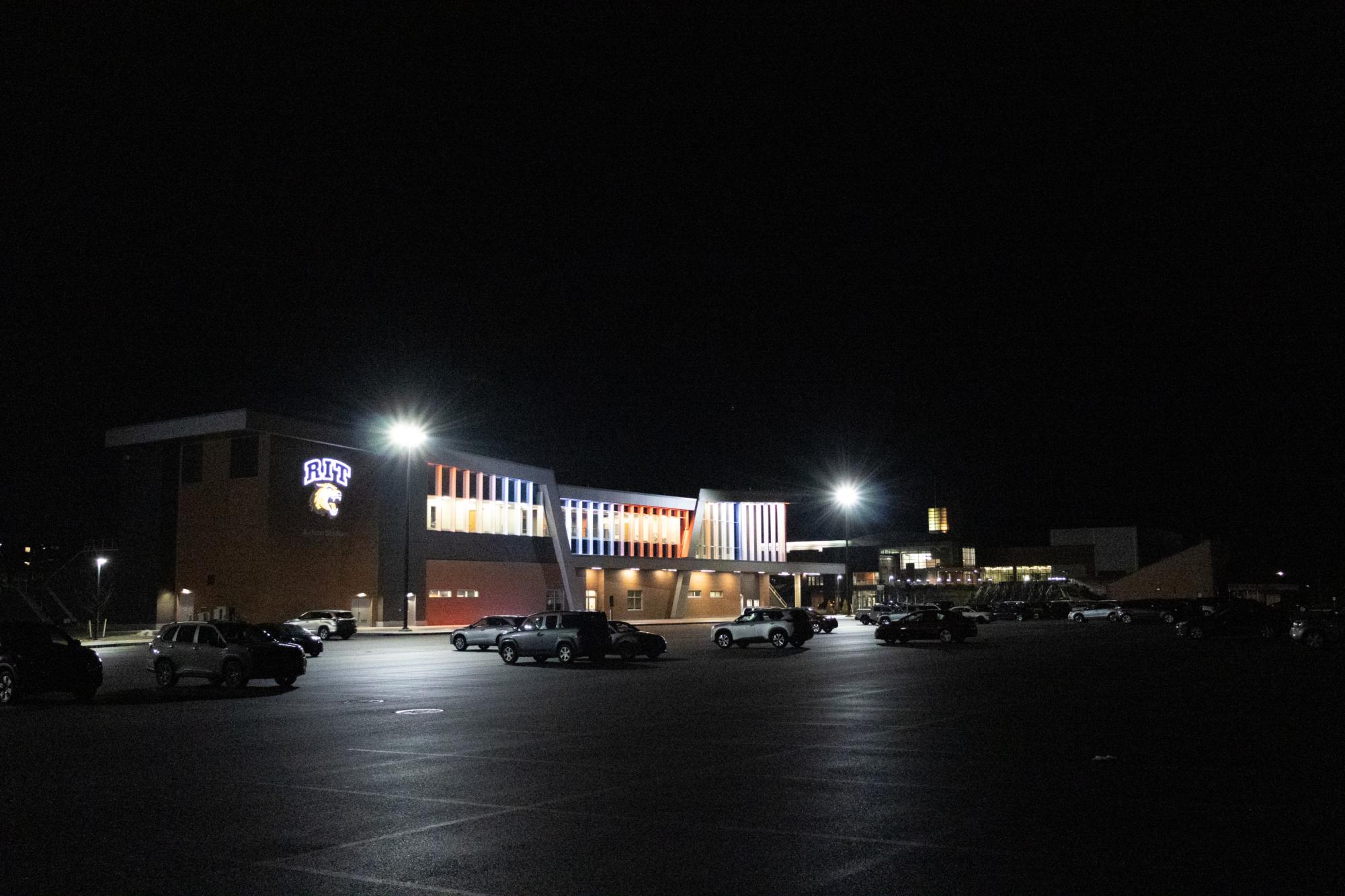 Judson Stadium at night, on March 6, 2026, in Rochester, N.Y.