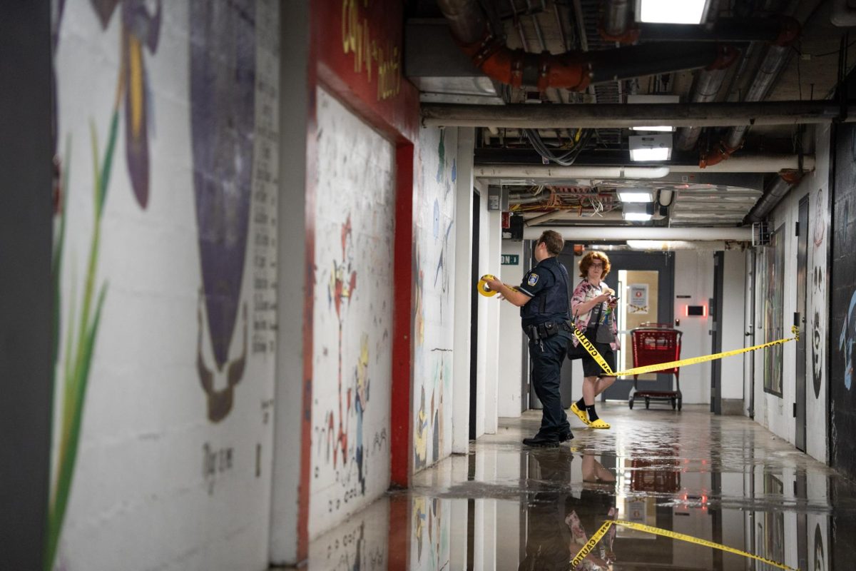 A Public Safety officer sections off tunnels on September 2, 2026.