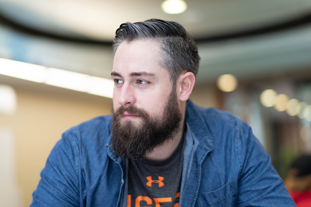 Ryan Carpenter, 29, spent four years in the military before deciding to enroll at RIT. Photo by Jasmine Lin 