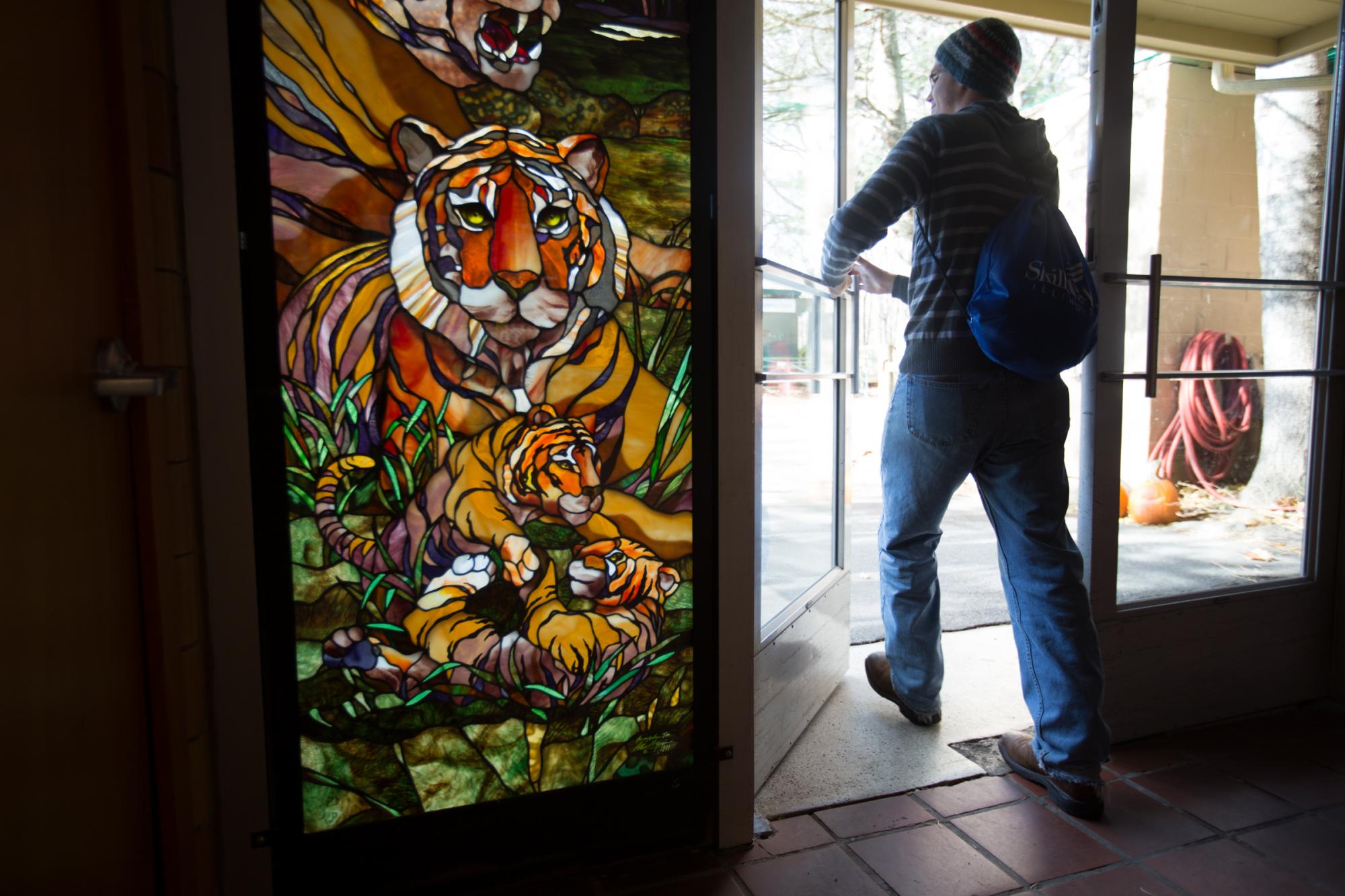 A Tigers for Tigers member attends the club's trip to the Seneca Park Zoo on Nov. 14, 2015. Photograph by Joey Ressler.